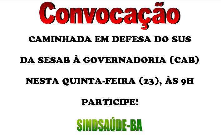 Cartaz caminhada