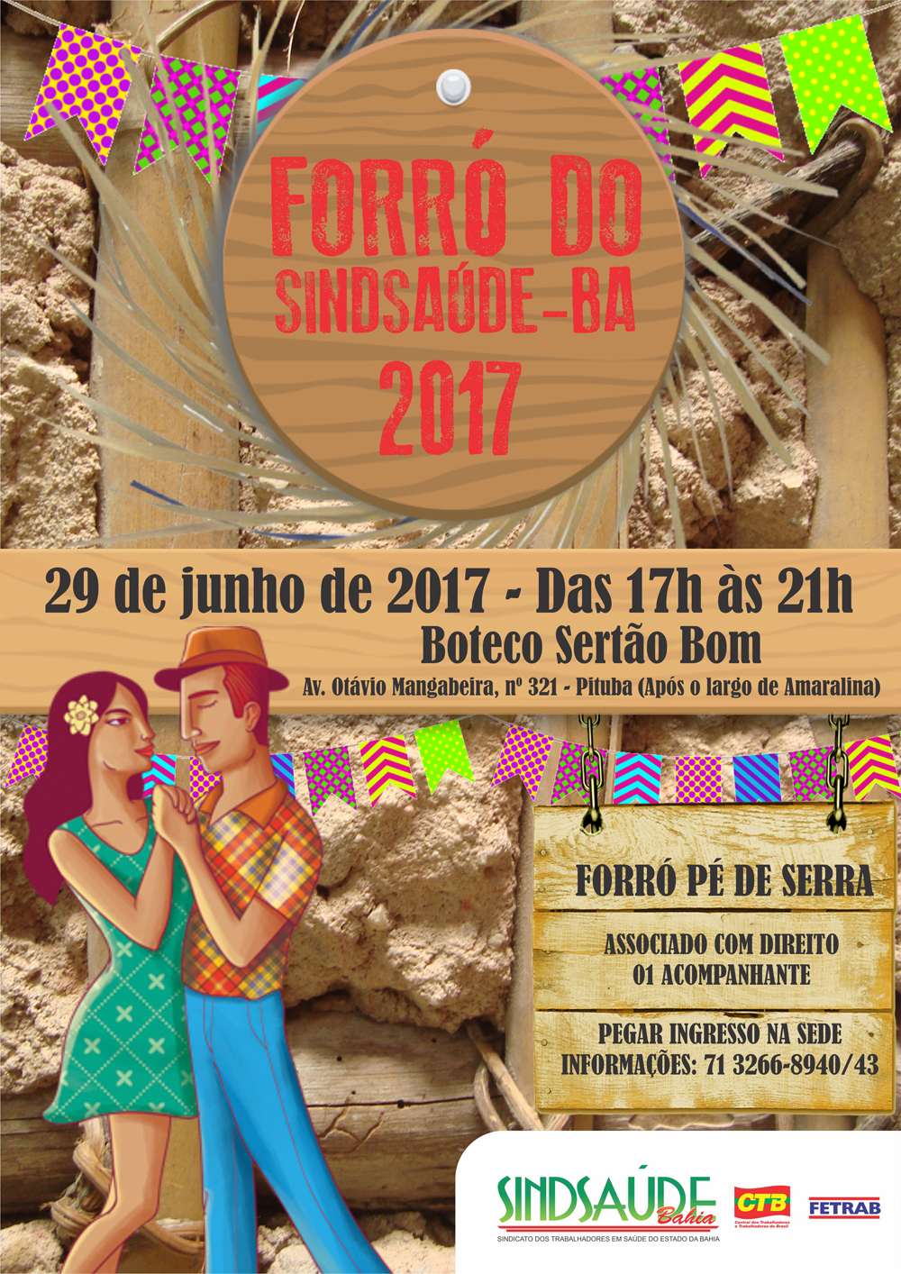 Cartaz Forró do SindsaudeBa